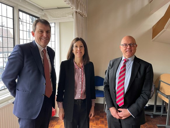 John Glen MP, Andrew Wickham (Go Ahead)